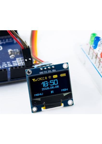 0.96 Inç 5pcs Arduino Raspberry Pi 128X64 Piksel Iıc Seri Sergi-Yoğun Ekran Modülü Için OLED I2C Ekran Modülü (Yurt Dışından) fırsatları