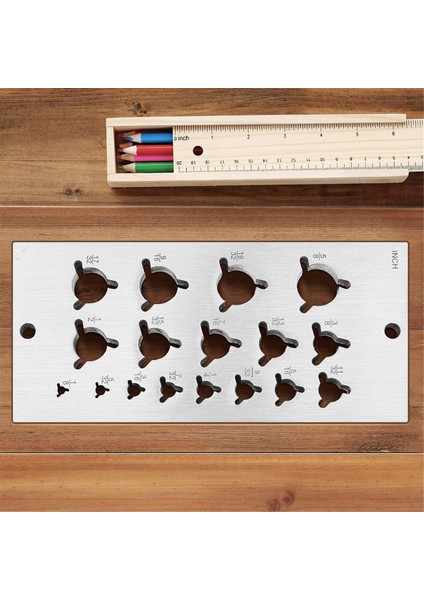 2 Parça Çelik Dübel Plakası, Dübel Yapımcısı, Dübel Yapma Aleti Imperial 1/32IN Artışlarla 1/8ın'den 5/8ın'e Kadar 17 Delik (Yurt Dışından) indirimleri