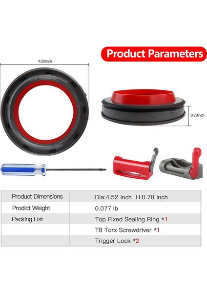 Dyson V11 V15 SV14 SV15 SV22 Toz Haznesi Parçaları Elektrikli Süpürge Parçaları Için Toz Haznesi Kova Üstü Sabit Sızdırmazlık Halkası Değişimi (Yurt Dışından) indirimleri