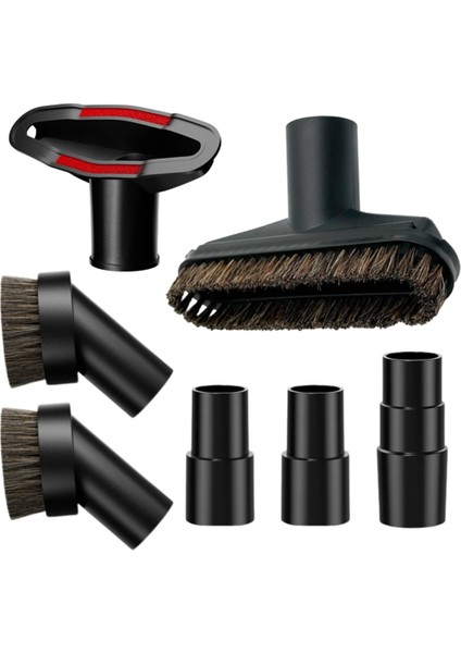 Vakum Fırçası Aparatı Yumuşak At Kılı Fırçası Vakum Aparatı, 1-3/8 Inç - 1-1/4 Inç - 1-1/2 Inç Hortum Adaptörleri (Yurt Dışından)