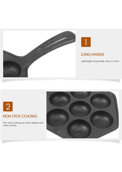 Dökme Demir Doldurulmuş Yapışmaz Doldurulmuşgözleme Tavası,munk/aebleskiver,çeşitli Küresel Yiyecekler Için Ev Dökme Demir Tava (Yurt Dışından) modelleri