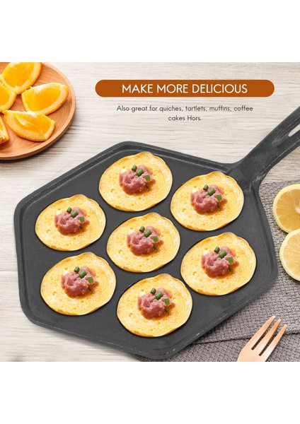 Dökme Demir Doldurulmuş Yapışmaz Doldurulmuşgözleme Tavası,munk/aebleskiver,çeşitli Küresel Yiyecekler Için Ev Dökme Demir Tava (Yurt Dışından) indirimleri