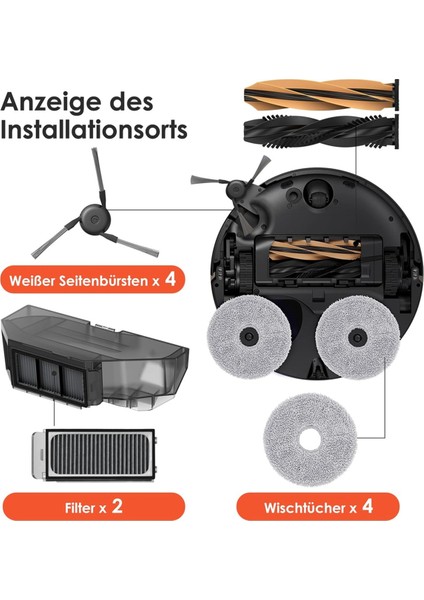 Dreame X50 Ultra Complete / L50 Pro Ultra Robot Süpürge Yedek Parça Aksesuarları Için Aksesuar Seti (Yurt Dışından) modelleri