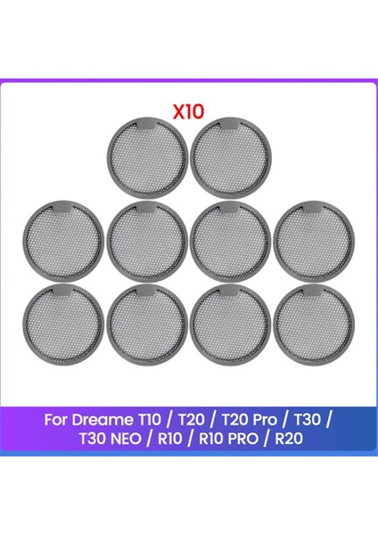 Dreame T10 / T20 / T20 Pro / T30 / T30 Neo / R10 / R10 Pro / R20 Elektrikli Süpürge Yedek Parçaları Için Yıkanabilir Filtre (Yurt Dışından)
