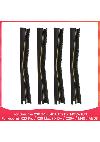 Dreame X30 X40 L40 Ultra, Xiaomi X20 Pro / X20 Max / X10+ / X20+ / M40 / M30S, Mova E30 Parçalarına Uygun Tricut Fırça Şeridi (Yurt Dışından)