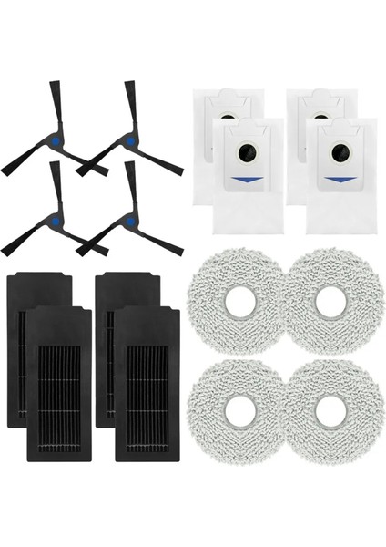 Ecovacs Deebot X2 / X2 Omni / X2 Pro / DEX86 Robot Süpürge Hepa Filtre Toz Torbası Paspas Bezleri Aksesuarları, B (Yurt Dışından) modelleri