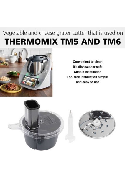 Thermomix Tm5 Tm6 Aksesuarları Için Sebze Kesici ve Dilimleyici Çok Fonksiyonlu Gıda Pişirme Blender Dilimleme Parçalama Diski (Yurt Dışından) modelleri