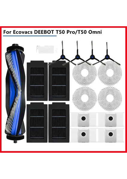 Ecovacs T50 Omnı / T50 Pro Omnı/ecovacs Deebot T50 Max Aksesuarları Için Uygundur Ana Yan Fırça Filtre Paspas Bezi Toz Torbası (Yurt Dışından) fiyatları