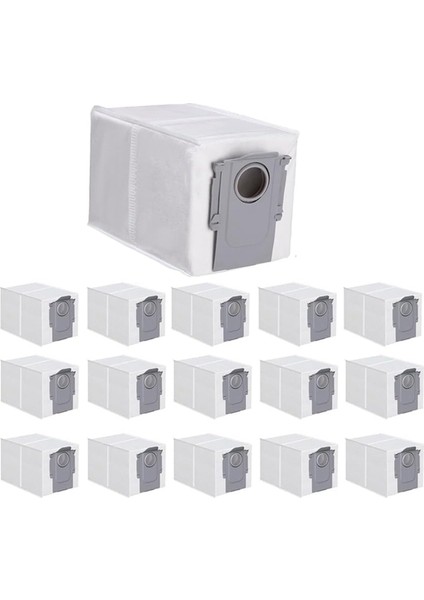 Roborock Q Revo Robot, Qrevo Maxv, S8 Max Ultra, S8 Maxv Ultra Robot Süpürge Torbaları Yedek Parçaları Için 16'lı Paket Toz Torbası (Yurt Dışından)