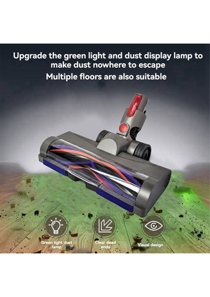 Dyson V7 V8 V10 V11 V15 Elektrikli Süpürge Başlıkları Için Yeşil Toz Işığı ile Halılar, Parke Zeminler Için Karışmayı Önleyici Temizleme Başlığı (Yurt Dışından) indirimleri