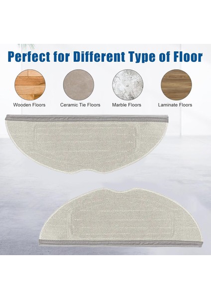 Dreame Mova S10/TROUVER S10/MOVA S10 Plus/trouver S10 Plus Yedek Parça 12 Adet Için Paspas Bezi Pedleri (Yurt Dışından) indirimleri