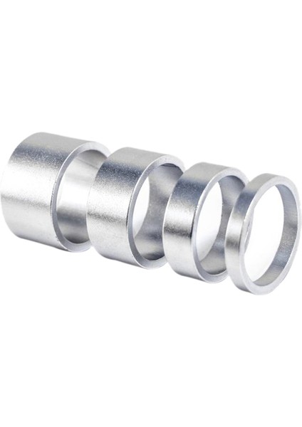 4 Adet/takım 5/10/15/20MM Alüminyum Alaşımlı Kulaklık Kök Spacer Mtb 28.6mm Çatal Yıkama Kapağı Yol Bisikleti Için Bisiklet, Gümüş (Yurt Dışından)
