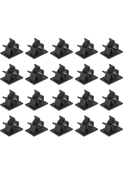 20PCS Siyah Ayarlanabilir Plastik Kablo Kelepçeleri Kendi Yapışkanlı Araç Kablo Klipsleri Tel Organizatör (Yurt Dışından) modelleri