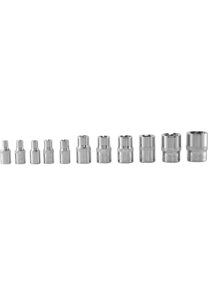 11PC Dişi E Torx Yıldız Soketi Seti Rail E4 - E20 Harici Yıldız Tork Soketi Seti (Yurt Dışından)