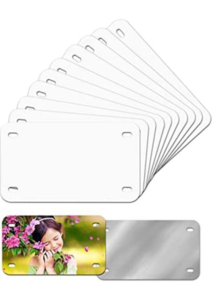 7 Inç x 4 Inç 10 Paket Süblimasyon Plaka Boşlukları, Isı Termal Transfer Kendin Yap Resim, Alüminyum Plaka Etiketi (Yurt Dışından) fiyatları