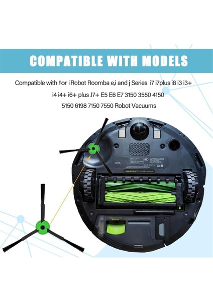 Irobot Roomba I & J & E Serisi Tüm Modeller Için Yedek Yan Fırçalar Kenar Süpürme Fırçaları Aksesuarlar Parçalar (Yurt Dışından) indirimleri
