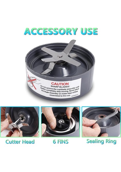 Nutribullet Pro 600W/900W Serisi Blender Aksesuarlarıyla Uyumlu 24OZ Bardak ve Çıkarma Bıçağı (Yurt Dışından) fırsatları