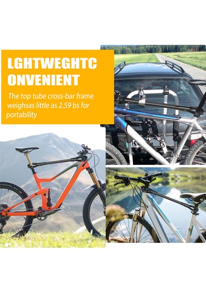 Kapasiteli 30KG/66LBS Bisiklet Bisiklet Üst Tüp Çapraz Çubuk Çerçeve Ayarlanabilir Adaptör Y Çerçeve Bayan Bisiklet Araba Rafı (Yurt Dışından) fırsatları