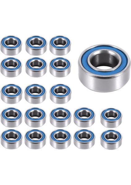 20 Adet MR105-2RS 5X10X4MM Rulman Çelik Çift Korumalı Minyatür Bilyalı Rulmanlar, Mavi (Yurt Dışından) fırsatları