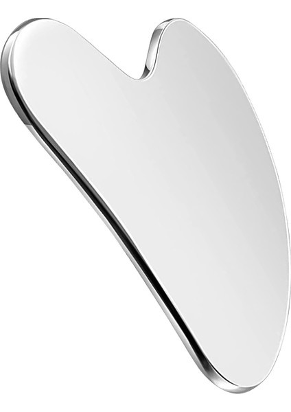 LAN12 Yüz Terapisi Için Paslanmaz Çelik Gua Sha - Gümüş (Yurt Dışından)