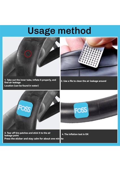 Foss 6 Adet/takım Bisiklet Lastiği Yama Hızlı Kuruyan Bisiklet Lastiği Tamir Pedi Aracı Iç Kaplamalar Mtb Yol Bisikleti Tamir Aracı (Yurt Dışından) fırsatları