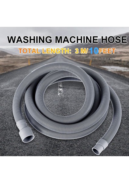 Çamaşır Makinesi Tahliye Hortumu 10 Ft Esnek Bulaşık Makinesi Tahliye Hortumu Uzatma Kitleri Oluklu Yıkama Tahliye Hortumu (Yurt Dışından) fırsatları