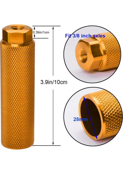 Adet Bisiklet Mandalları, Alüminyum Alaşımlı Kaymaz Kurşun Ayak Bisiklet Pedalları Bmx Mandalları 3/8 Inç Akslar Için Bisiklet Aksesuarları, Sarı (Yurt Dışından) modelleri