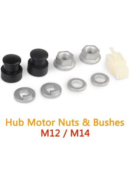 E-Bisiklet Elektrikli Bisiklet Hub Motor Aks M12 Ön Kilit Somunu/kilit Yıkama/ara Parça/somun Kapağı 12MM Mil ile (Yurt Dışından) fırsatları