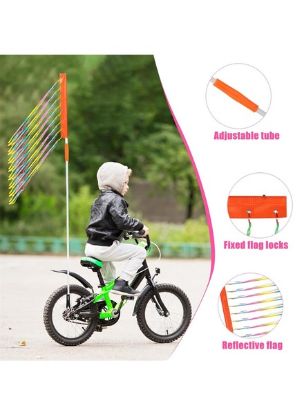 Ayarlanabilir Bisiklet Bayrağı Direkli Güvenli Yansıtıcı Su Geçirmez Uyarı Bayrağı Hareketlilik Üç Tekerlekli Bisiklet Go Kart Atv Için (Yurt Dışından) indirimleri