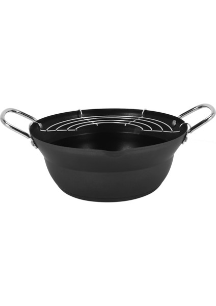 20CM Kolay Dökün Yapışmaz Kaplama Tempura Fritöz Pot Yağ Damlalıklı Raf Japon Tarzı Mini Derin Kızartma Tavası (Yurt Dışından) fiyatları