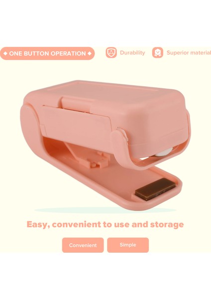 Plastik Ambalaj Saklama Poşeti, Mini Sızdırmazlık Makinesi, Gıda, Atıştırmalık, Mutfak Aksesuarları Için Kullanışlı Etiket ve Sızdırmazlık Malzemeleri, Pembe (Yurt Dışından) indirimleri