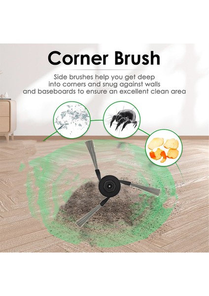 Dreame L40 Ultra / X40 Ultra Complete / Mova P10 Pro Ultra / Mova P50 Pro Ultra Robot Süpürge Için 10 Adet Yan Fırça (Yurt Dışından) fırsatları