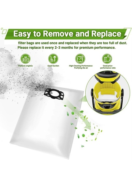 Karcher Wd2 Plus Wd3 WD3S Kfı 357 SE4001 SE4002 Ka 40 Yedek Torba Parçaları Için Elektrikli Süpürge Torbası Filtresi 2.863-314.0 (Yurt Dışından) indirimleri