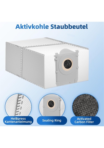 Ecovacs Deebot X9 Pro Omni / X9 Pro Yedek Parçaları Için 6 Adet Vakum Toz Torbası Büyük Kapasiteli Toz Torbası (Yurt Dışından) indirimleri