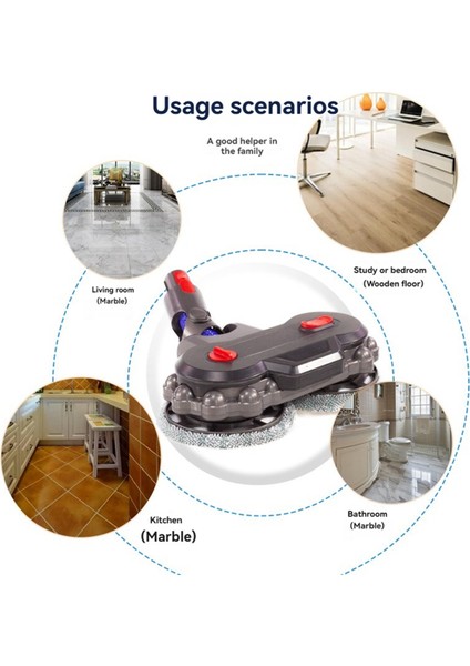 Dyson V7/ V8/ V10/ V11/ V15 Elektrikli Süpürge Başlıkları Için Yedek Elektrikli Zemin Paspas Başlığı Kuru ve Islak Paspas Başlığı (Yurt Dışından) modelleri