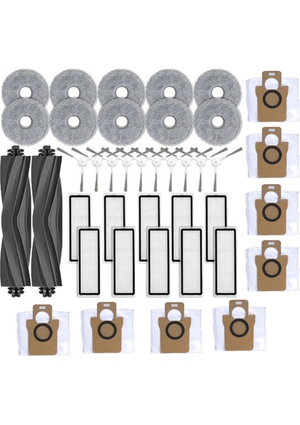 Dreame Bot L10 Prime / L10S Pro / L10 Pro Robot Süpürge Ana Yan Fırça Filtresi Paspas Bezi Parçaları Için 40 Parça Aksesuar Seti (Yurt Dışından)