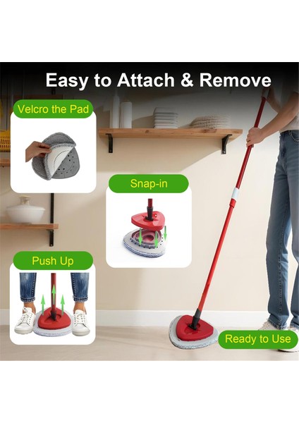 Ocedar Için Düz Paspas Başlığı Yedekleri, O-Cedar Kolay Sıkma ve Durulama Temizleme Sıkmalı Paspas Için Mikrofiber Paspas Başlığı Yedeği (Yurt Dışından) modelleri