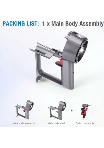 Dyson V10 SV12 Elektrikli Süpürge Için Ana Gövde Montaj Muhafazası Ana Gövde Montaj Servis Montaj Muhafaza Parçası (Yurt Dışından) modelleri