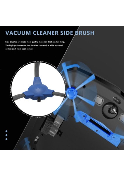 Coredy R300 R550(R500+) R650 R700 R3500, Goovı 1600PA, Bagotte BG600, Imartine 1600PA Için 8 Adet Yedek Yan Fırçalar (Yurt Dışından) fiyatları