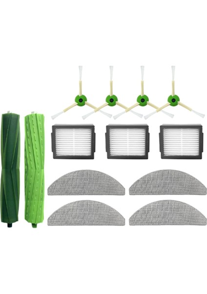 Fırça Silindirleri Hepa Filtreleri Paspas Pedleri Yan Fırçalar Elektrikli Süpürge Aksesuarları Irobot Roomba Combo I5, I5+, J5, J5+ (Yurt Dışından)