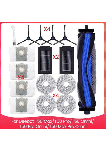 Ecovacs Deebot T50 MAX/T50 PRO/T50 OMNI/T50 Pro OMNI/T50 Max Pro Omni Elektrikli Süpürge Parçaları Için Aksesuar Kiti (Yurt Dışından)