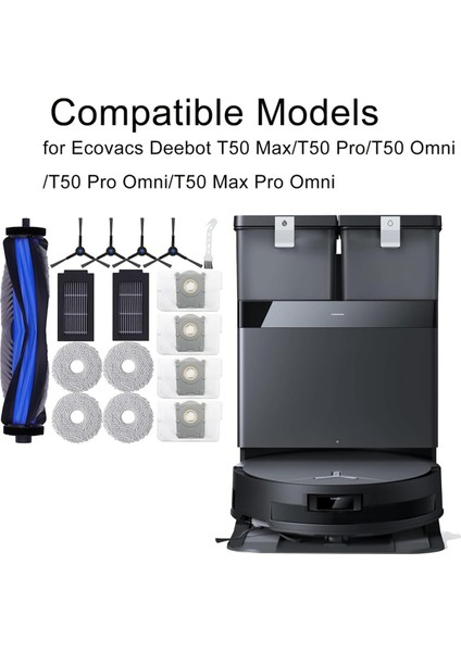 Ecovacs Deebot T50 MAX/T50 PRO/T50 OMNI/T50 Pro OMNI/T50 Max Pro Omni Elektrikli Süpürge Parçaları Için Aksesuar Kiti (Yurt Dışından) fiyatları