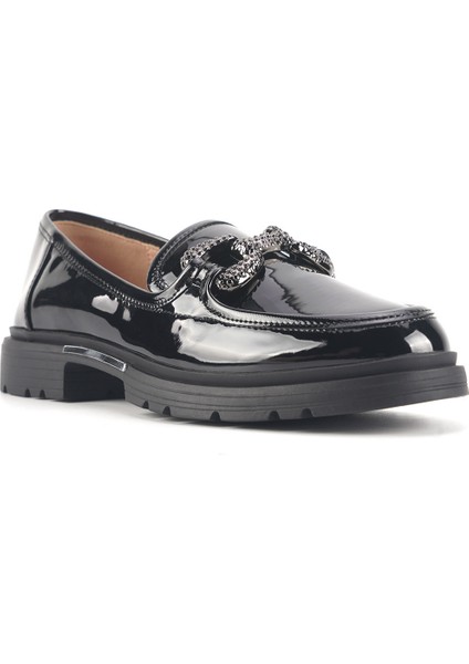 Poplen 4pr Siyah Kadın Loafer