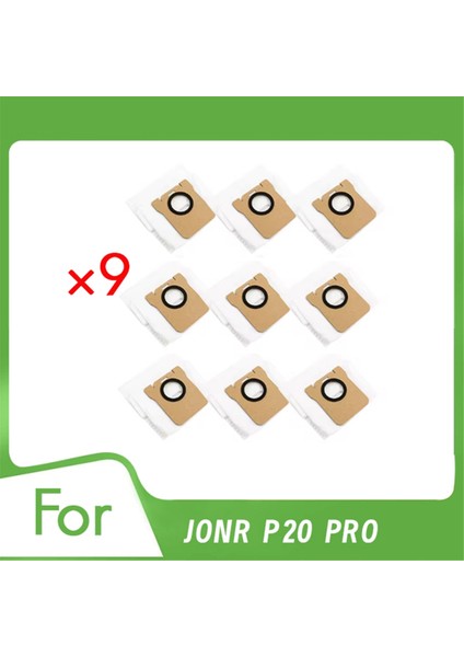 Jonr P20 Pro Süpürge Aksesuarları Için 9 Adet Toz Torbası Gelişmiş Temizlik Verimliliği (Yurt Dışından)