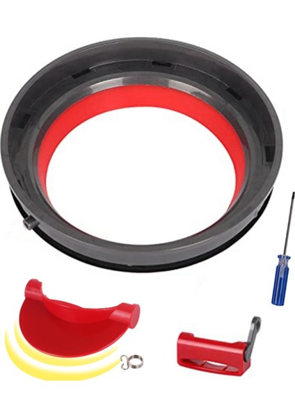 Dyson V11 V15 SV14 SV15 SV22 Elektrikli Süpürge Toz Haznesi Kovası Üst Sabit Sızdırmazlık Halkası + Toz Haznesi Tetik Anahtarı Parçaları Değiştirin (Yurt Dışından) indirimleri