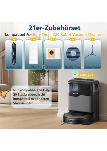 Eufy Omni C20 Robot Süpürge Yedek Parça Aksesuarları Için Aksesuar Seti (Yurt Dışından) fırsatları