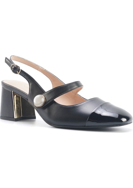 Enta 5fx Siyah Kadın Topuklu Ayakkabı