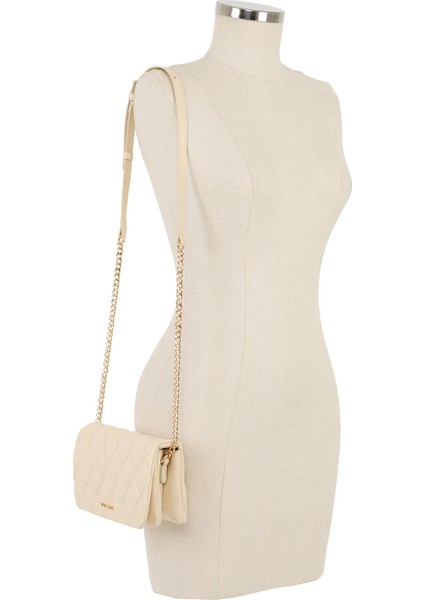 QUARIDA 5FX Krem Kadın Çapraz Çanta