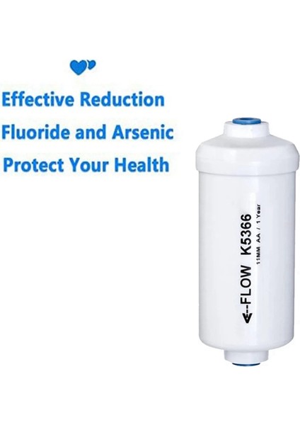 2 Adet Yedek Florürlü Su Filtresi K5366 Yerçekimi Su Filtreleme Sistemi Arıtma Elemanları ile Uyumlu (Yurt Dışından) modelleri