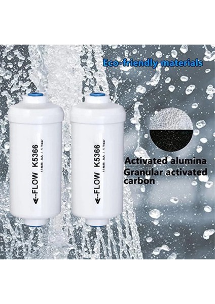 2 Adet Yedek Florürlü Su Filtresi K5366 Yerçekimi Su Filtreleme Sistemi Arıtma Elemanları ile Uyumlu (Yurt Dışından) fırsatları